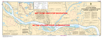 6417 - Tulita (Fort Norman), Police Island to Halfway Islands - Canadian Hydrographic Service (CHS)'s exceptional nautical charts and navigational products help ensure the safe navigation of Canada's waterways. These charts are the 'road maps' that guide