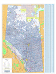 Alberta Geological Strike Areas map. This map shows Geological Strike Areas in Alberta, Canada. It has been designed to help you determine both the name and location of the Strike area at a glance. There is a handy reference chart for the Strikes on the s