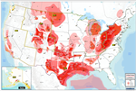 North America Shale Gas Plays and Basins map. This laminated boardroom map shows all the major Shale Gas plays and locations in Canada and the USA, showing the extent of the top producing Tight and Shale Gas Geological Plays and Basins. The map provides a