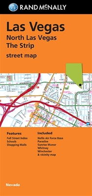 Las Vegas - North Las Vegas & The Strip. Shows all Interstate, US, state, and county highways, along with clearly indicated parks, points of interest, airports, county boundaries, and streets. The easy-to-use legend and detailed index make for quick and e