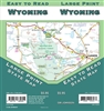 Wyoming State Map. Casper, Cheyenne, Cody, Evanston, Gillete, Grand Teton National Park, Green River, Jackson, Laramie, Rawlins, Riverton, Rock Springs, Sheridan, Yellowstone National Park.