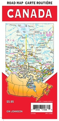 Canada Folded Travel & Road Map. This handy travel map folds out to a compact 26 x 19 inches. Perfect for road trips in every province and territory. Includes distance chart and insets for 15 cities. Plan your trip to major centres top cities such as Vanc