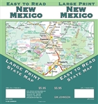 New Mexico - Large print, easy to read, state map, waterproof,  select campgrounds and recreation areas, inset of Albuquerque,Downtown Albuquerque, Santa Fe, Downtown Santa Fe, Roswell, Carlsbad, Las Cruces, Farmington