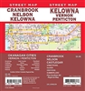 Kelowna, Vernon & Penticton BC Street Map. Also includes Cranbrook, Nelson, Castlegar, Armstrong, Oliver, Osoyoos, Summerland, plus southern BC. A good regional reference map.