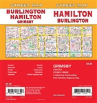 Moncton Street Map Includes Ancaster, Beamsville, Burlington, Dundas, Flamborough, Glanbrook, Grimsby, Hamilton, Lincoln, Stoney Creek, Waterdown, Hamilton Regional Map. It shows transportation, boundaries, services, culture centres, and road designations