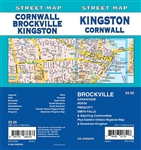 Kingston Cornwall Street Map Includes Augusta, Bath, Brockville, Cornwall, Elizabethtown, Gananoque, Kingston, Perth, Prescott, Smith Falls, South Glengarry, South Stormont, Eastern Ontario regional map and downtown Kingston map. It shows transportation,