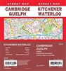 Kitchener, Waterloo Street Map Includes Cambridge, Elmira, Guelph, North Dumfries, Puslinch, Wilmont, Woolwich. It shows transportation, boundaries, services, culture centres, and road designations.
