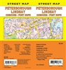 Peterborough, Lindsay, Cobourg - Port Hope Ontario Street map includes Bobcaygeon, Brighton, Campbellford, Fenelon Falls, Lakefield and adjoining communities; plus Kawartha Lakes and Great Pine Ridge Region map