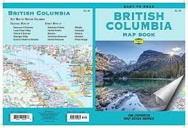 British Columbia Map Book - easy to read by GM Johnson. Includes regional maps of Qualicum Beach to Nanaimo, Vancouver & Environs, Lower Fraser Valley, Victoria & Environs and Okanagan Valley. There are street maps of Downtown Victoria, Central Victoria,