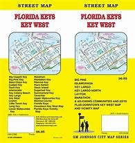 Detailed street map including Big Pine, Islamorada, Key Largo, Layton, Marathon, and adjoining communities, plus a  downtown key west map and vicinity map.