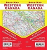 Western Canada Travel & Road Map. This map covers BC, Alberta, Saskatchewan and Manitoba. Shows designated numbered highways, distances, rest areas, railways, information centres, airports, parks, camping, spot elevations, and points of interest.