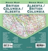 Alberta British Columbia Road Map.   This is a detailed road map of both provinces together which insets of 10 major cities, and over four regional areas.