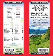 Lower Columbia River Travel & Recreation Map.  This map includes Mount St. Helens, Mount Hood, Long Beach, Yakima Valley, Tri-Cities, Walla Walla Valley, and Greater Portland.  Other features included are Wineries, golf courses, trail, and parks are inclu