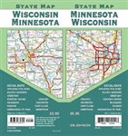 Detailed road map including ares Oshkosh, Rochester, Saint Cloud, and Sheboygan.  Detailed maps of Appleton / Fox Cities, Duluth / Superior, Green Bay, Kenosha / Racine, Milwaukee, Madison, and Minneapolis / St. Paul.