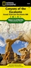 Canyons of the Escalante, Grand Staircase-Escalante National Monument Trail Map. Key points of interest include Fiftymile Bench, Escalante Petrified Forest State Park, Anasazi State Park Museum and Horse Canyon. Also Box-Death Hollow Wilderness, Capitol R