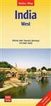 Western India travel map. Featuring a new-style cover and easy fold system, this map of Western India is marked with tourist attractions and public transport systems, and includes inset maps of major cities. It provides information on hotels. The map incl