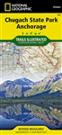 Chugach State Park Trail Map Anchorage, Alaska. This map features key points of interest including the Eklutna Lake and Campbell Tract recreation areas, Eagle River Nature Center, the Seward Highway Scenic Byway, and a section of the Iditarod National His