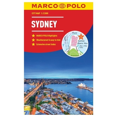 Sydney Australia City Pocket Map. This map is perfect for exploring, shopping and much more. The laminated, pocket format is easy to use, complete with public transport maps. The detailed scale shows even the smallest streets and it includes an extensive