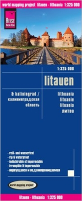 Lithuania Kaliningrad road & travel map. Reise Know-How maps are double-sided multi-language, rip proof, waterproof maps with very modern cartographic style. Each map is very clear and detailed with an index of place names and often include inset maps.