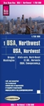 NW USA road & travel map. Reise Know-How maps are double-sided multi-language, rip proof, waterproof maps with very modern cartographic style. Each map is very clear and detailed with an index of place names and often include inset maps.