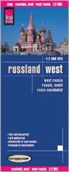 Russia West road & travel map. Reise Know-How maps are double-sided multi-language, rip proof, waterproof maps with very modern cartographic style. Each map is very clear and detailed with an index of place names and often include inset maps.