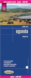 Uganda, Africa road & travel map. Reise Know-How maps are double-sided multi-language, rip proof, waterproof maps with very modern cartographic style. Each map is very clear and detailed with an index of place names and often include inset maps.