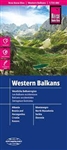 Western Balkans travel map. Reise Know-How maps are double-sided multi-language, rip proof, waterproof maps with very modern cartographic style. Each map is very clear and detailed with an index of place names and often include inset maps.