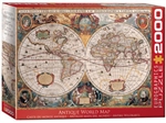 ANTIQUE WORLD MAP PUZZLE - 2000 PC
