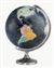 Orion - 12 inch Illuminated World Globe. You don't see a black globe, let along one that light's up, every day. There is just something about black ocean globes. The Orion, with its 12 inch globe is on a solid steel base and has a quality die-cast semi-me