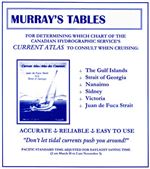 Murrays Tables 2022 - This table is used when determining which chart of the Canadian Hydrographic Service (CHS) CURRENT ATLAS Juan to Fuca Strait to Strait of Georgia to consult when cruising.