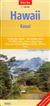 Kauai - Hawaii Travel & Road Map. This is a two sided map that shows a nice overall view of the island and on the other side is insets of Kapaa, Koloa, Poipu and Hanalei. This map shows places of interest, hotels, highways and communities.