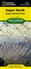 Jasper National Park North Hiking & Trail Map.  The front side of Jasper North map details the east side of the national park, from Rock Lake Solomon Creek Wildland Park to the north, to Whistler's Summit to the south. The reverse side of the map details