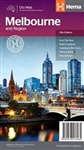 Melbourne & Region Travel & Road Map. Visit Australia's cultural hub with this map of Melbourne that is ideal for the walking tourist. Easy to use, includes a city center map, a suburban map, points of interest, accommodations and a suburbs index. It also