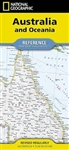 Australia and Oceania Reference Map. This is a compact folded 13 x 18 inch map of Australia showing country names and cities. There is also a smaller view of Australia with physical features. Flags and facts for each country is on the reverse.