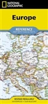 EUROPE REFERENCE FOLDED MAP WITH FLAGS & FACTS.  This is a compact folded 13 x 18 inch map of all of Europe  showing country names and cities. There is also a smaller view of Europe with physical features. Flags and facts for each country is on the revers