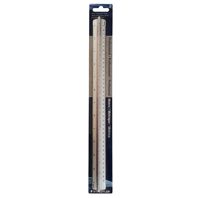 STAEDLER ARCHITECTURAL RULER.  Includes various scales, color coded grooves, white solid plastic, easy to read, long lasting graduations, durable and lightweight.