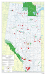 Alberta First Nations & National Parks Wall map. This detailed base map of Alberta showcases current First Nation Reserves (Indigenous Nations) and National Parks. Also depicts places, roads, railroads, boundaries, built up area and finally protected area