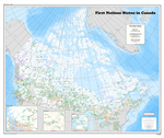 First Nations in Canada Wall Map. This base map of Canada shows all Indigenous or First Nation Reserves in Canada. Each reserve status, name and number is depicted, including those that fall under the Indian Act (458 First Nations), the Land Management Ac