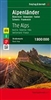 The Alps Regional map. The Alps cover a vast area including Austria, Slovenia, Italy, Switzerland and France offering numerous stunning sites to explore. A map is important when visiting the Alps because the region is vast and can be difficult to navigate
