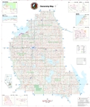 Stettler County Landowner map. County 6. County and Municipal District (MD) maps show surface land ownership with each 1/4 section labeled with the owners name. Also shown by color are these land types, Crown (government), Freehold (private) and Crown La