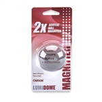 LumiDome 2 inch Magnifier 2X Power. This excellent LumiDome is a 2x power pre-focused polished acrylic ball loupe magnifier with a transparent base. It permits ambient light to illuminate the subject for bright, clear viewing. The LumiDomemagnifier is gre