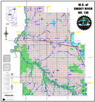 Smoky River Municipal District Landownership map MD130. County and Municipal District (MD) maps show surface land ownership with each 1/4 section labeled with the owners name. Also shown by color are these land types - Crown (government), Freehold (privat