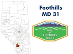 Foothills County Landowner Map - MD 31. County and Municipal District (MD) maps show surface land ownership with each 1/4 section labeled with the owners name. Also shown by color are these land types - Crown (government), Freehold (private) and Crown Lea