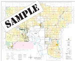 Rockyview County Landowner map - Municipal District 44. County and Municipal maps mainly exist to show land ownership with each quarter section labeled with the owners name. Also shown by color coding is the crown lands and leased lands. The maps are also