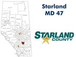 Starland Landowner Map - Municipal District 47. County and Municipal maps mainly exist to show land ownership with each 1/4 section labeled with the owners name. Also shown by color coding is the crown lands and leased lands. The maps are also very curren