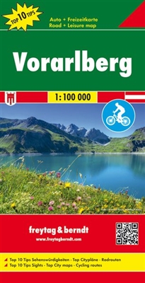 Vorarlberg Austria Travel & Road Map. Freytag and Berndt maps are some of the nicest maps available. They are extremely detailed with great color and most of the maps have beautiful relief shading. This map includes national parks, tourist information and