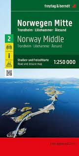Norway Middle Travel & Road Map. Includes Alesund, Lillehammer and Trondheim. Freytag and Berndt maps are some of the nicest maps available. They are extremely detailed with great color and most of the maps have beautiful relief shading. This maps include