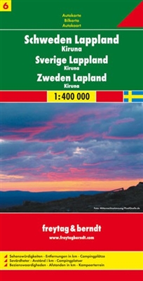 Lappland & Kiruna Sweden Travel & Road Map. This map of Lappland Sweden includes the area around the cities of Kiruna, Lulea, Narvik and Lappland. It shows distances in kilometres, and camping sites. Freytag & Berndt road maps are available for many count