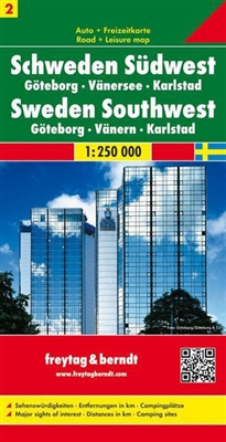 SW Sweden Travel & Road Map. Includes Goteborg, Vanersee & Karlstad. Freytag & Berndt road maps are available for many countries and regions worldwide. In addition to the clear design, and shaded relief these road maps have a lot of additional information