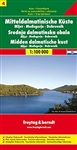 Middle Dalmatian Coast travel map 4 of Croatia and Slovenia by Freytag & Berndt. Includes Cavat, Mljet, Medugorje and Dubrovnik. In addition to the clear design, and shaded relief these road maps have a lot of additional information such as; roads, sights